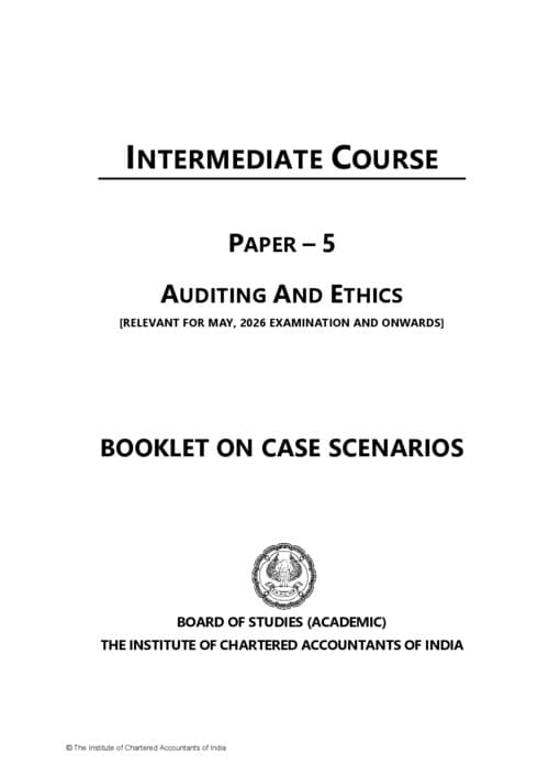First page of Audit Case Scenario MCQ Booklet Latest Edition ✅ If Anybody wants PW, VC Gurukul and Ekagrata classes DM me ✔️