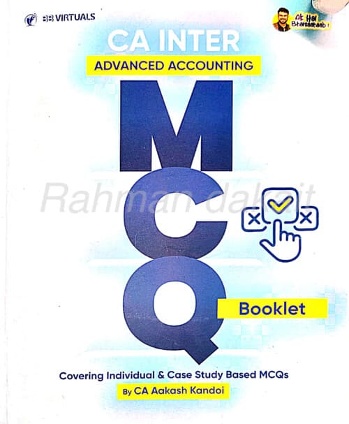 First page of CA Aakash Kandoi MCQ Booklet Latest Edition ✅ If Anybody wants PW, VC Gurukul & Ekagrata classes DM me ✔️
