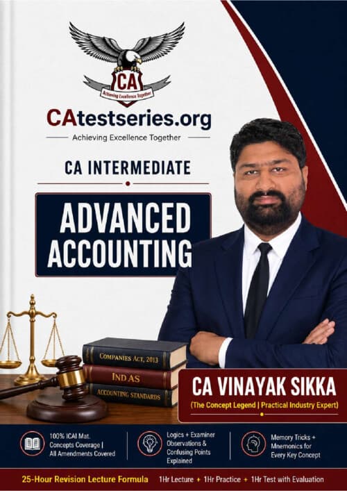 First page of Advanced Accounting Question Bank By CA Test Series latest Edition ✅ If Anybody wants PW, VC Gurukul & Ekagrata classes DM me