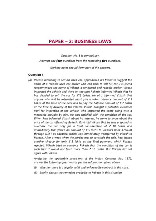 First page of May 2026 questions pepar Answer