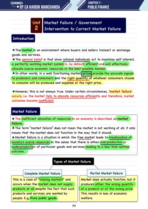 First page of Public Finance Unit 2 Hardik Manchanda Sir Latest Edition Notes If Anybody wants PW, VC Gurukul and Parag Sir Classes DM me