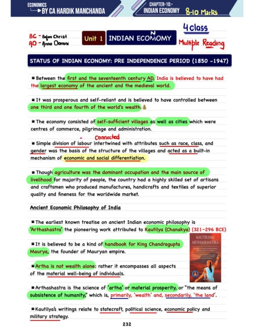 First page of Indian Economy Hardik Manchanda Sir Latest Edition Notes If anybody wants PW, VC Gurukul and Parag Sir Classes DM me