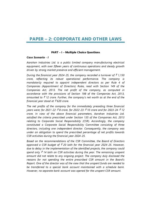 First page of Law pyq of may26