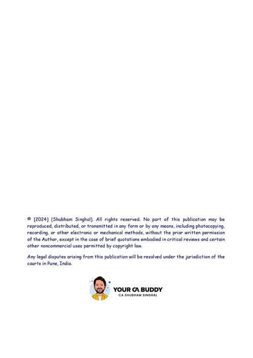 First page of Shubham Singhal Sir Latest Edition Book If Anybody wants PW, Vishwas Ca and Ekagrata classes DM me ✅