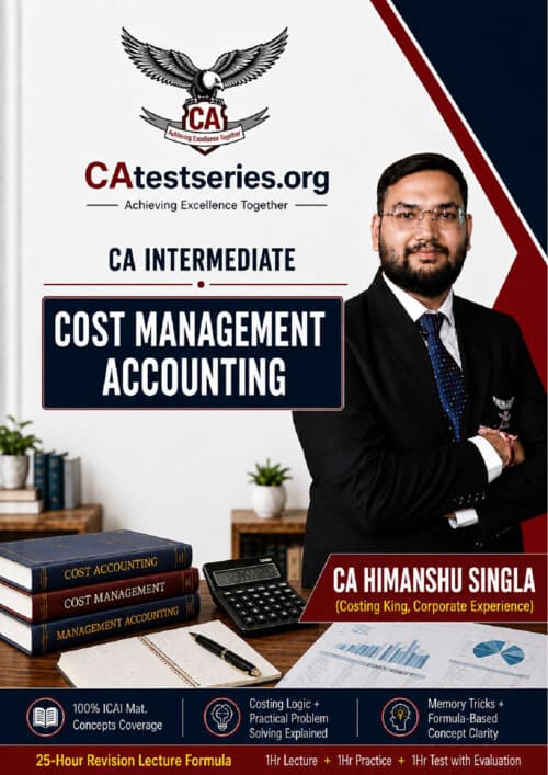 First page of COST Question Bank By CA Test Series If Anybody wants PW, Vishwas CA and Ekagrata classes DM me ✅