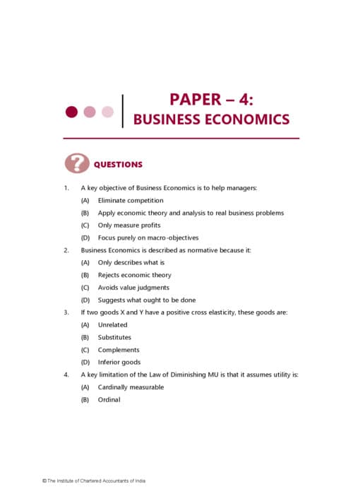 First page of RTP business economics ca foundation sep 26