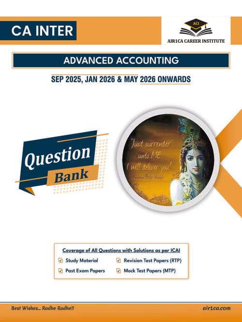 First page of HP Aggarwal Sir Advanced Account Question Bank latest If Anybody wants PW, Vishwas CA and Parag Sir classes DM me ✅