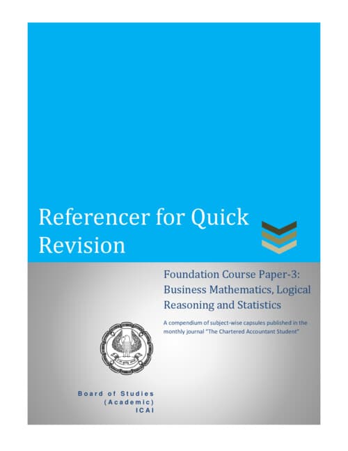 First page of QA Quick revision all chapters in one pdf