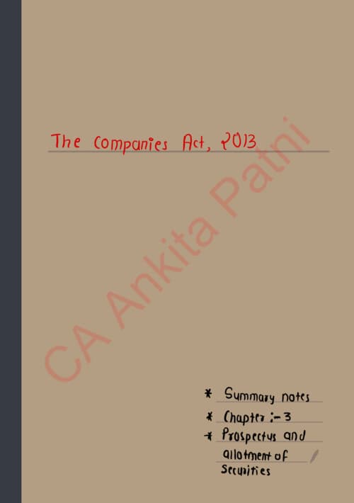 First page of Chapter 3 Ankita patni hand written notes of law