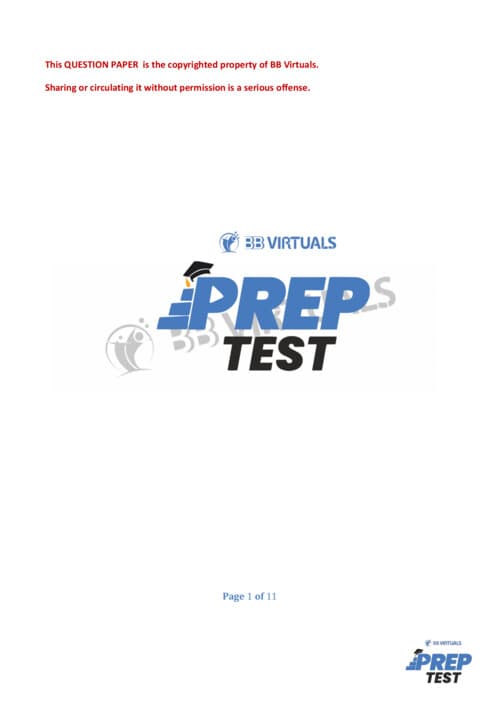 First page of taxation preparation test by bb virtual
