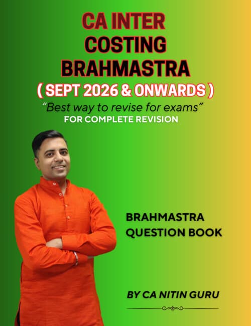 First page of CA INTERMEDIATE COST AND MANAGEMENT ACCOUNTING [COSTING] BRAHMASTRA REVISION SERIES QUESTION BANK BY CA NITIN GURU FOR SEPTEMBER, 2026 AND ONWARDS