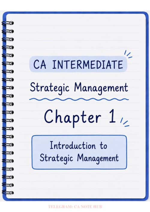 First page of CA INTERMEDIATE STRATEGIC MANAGEMENT [SM] EXAM ORIENTED HANDWRITTEN NOTES