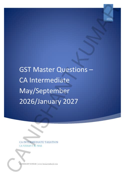 First page of GST master Q sheet - CA Nishant kumar