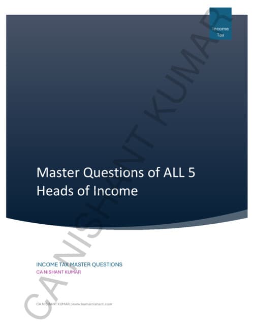 First page of Direct tax Master Q - CA Nishant kumar