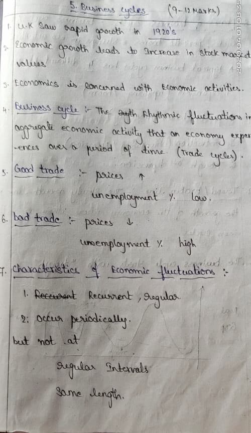 First page of Notes