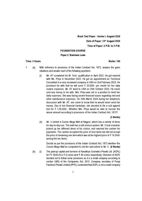 First page of Mtp of business law sep 2026