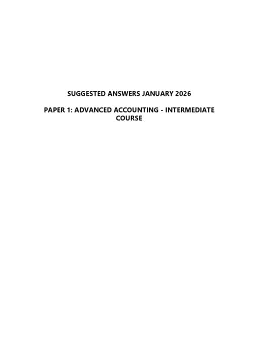 First page of Suggested answers of jan 26 accounts