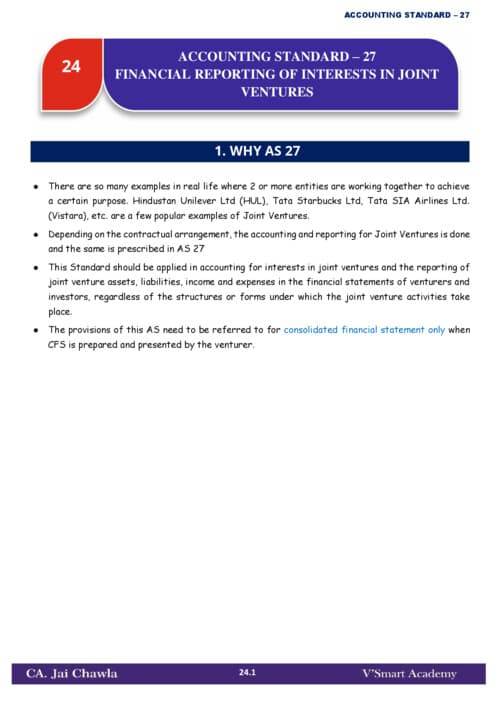 First page of As 27