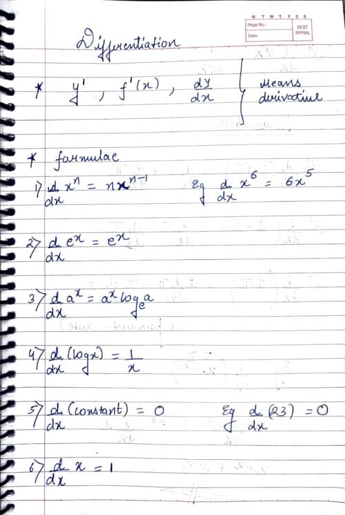 First page of Calculas formula ✨