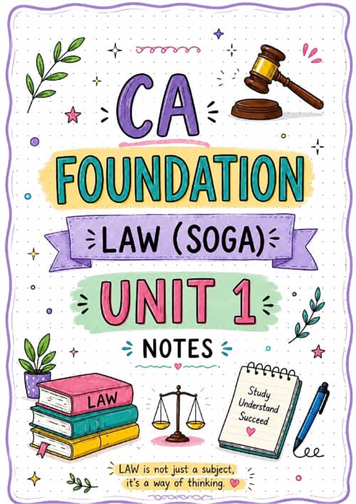 First page of SOGA unit 1 LAST 1.5 days Handwritten Law detailed revision notes If anybody wants PW, Vishwas Ca and Parag Sir Classes DM me ✅