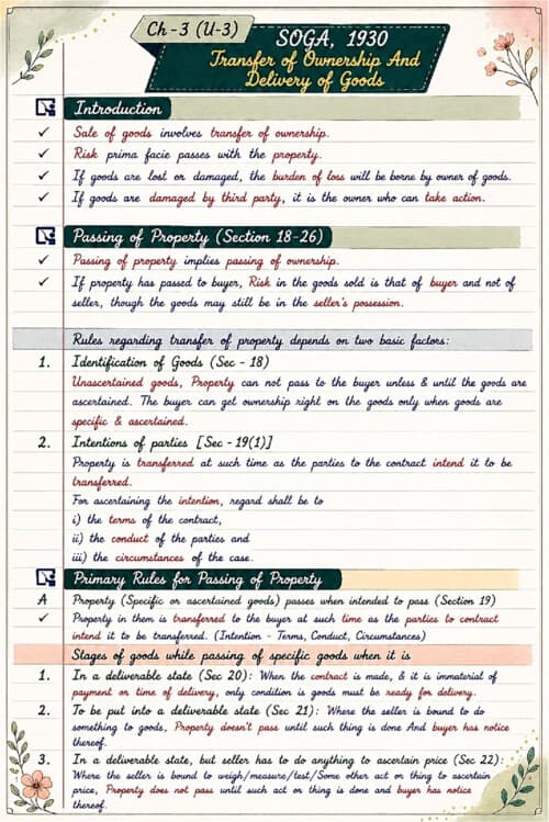 First page of SOGA unit 3 LAST 1.5 days Handwritten Law detailed revision notes If anybody wants PW, Vishwas Ca and Parag Sir Classes DM me ✅