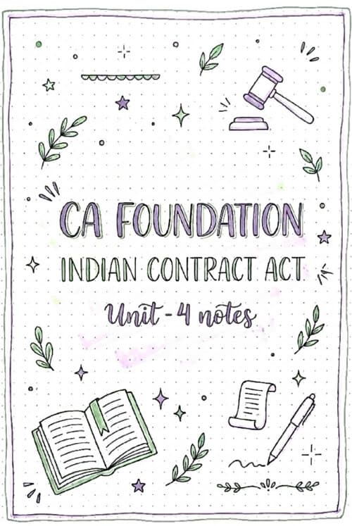 First page of ICA Unit 4 LAST 1.5 days Handwritten Law detailed revision notes If anybody wants PW, Vishwas Ca and Parag Sir Classes DM me ✅