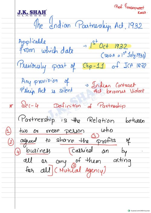 First page of Business law