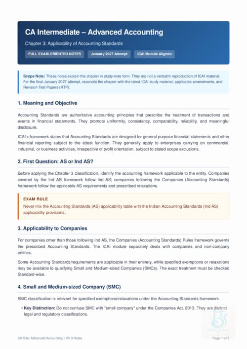 First page of Short notes for may 2026 and onwards Exam rules