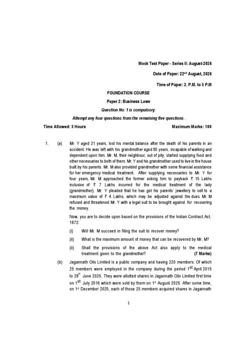 First page of Business law mtp september 26 mtp 2