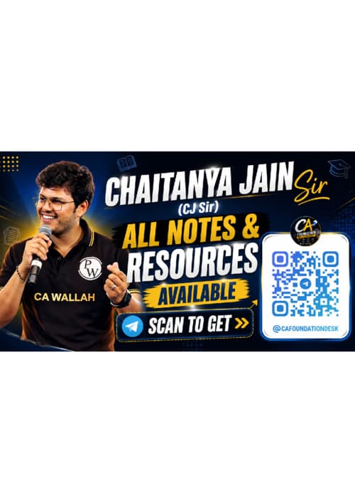 First page of CJ SIR All Notes & Resources Available SCAN TO GET if anybody wants PW, Vishwas Ca and Parag Sir classes DM me