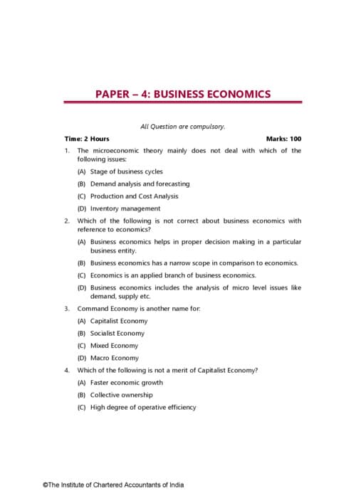 First page of Business economics