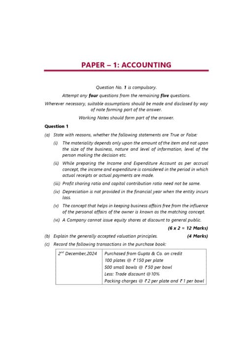 First page of Accounting