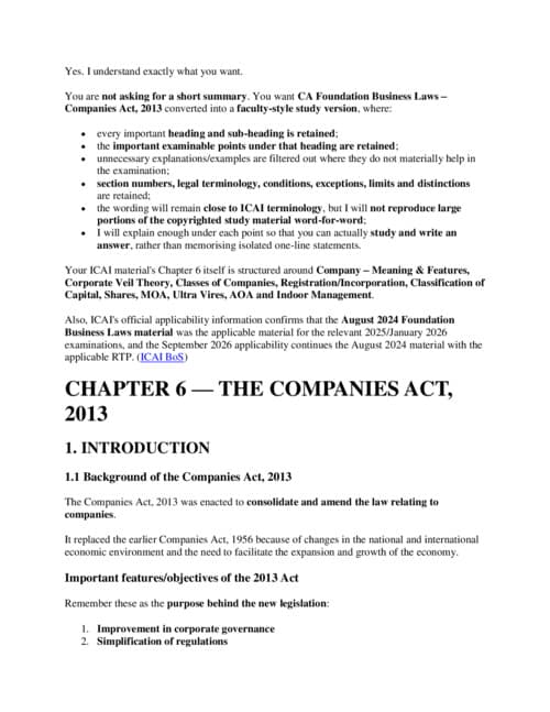 First page of Companies act 2013