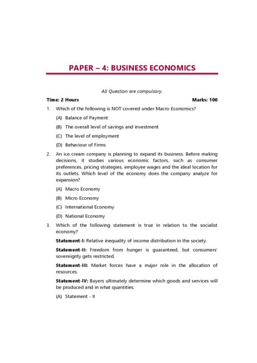 First page of economics paper paper