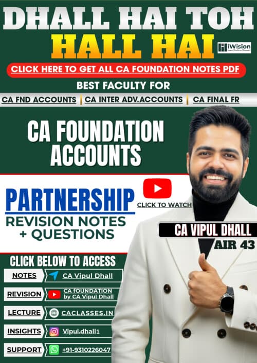 First page of CA Foundation Accounts Sept 2026 - Partnership Handwritten Notes
