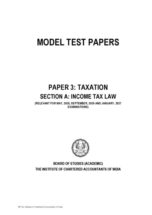 First page of Model test paper Income Tax BEST FOR question Practice