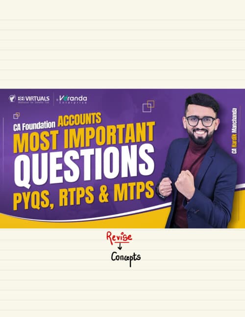 First page of Important questions by CA hardik manchanda sir for accounts