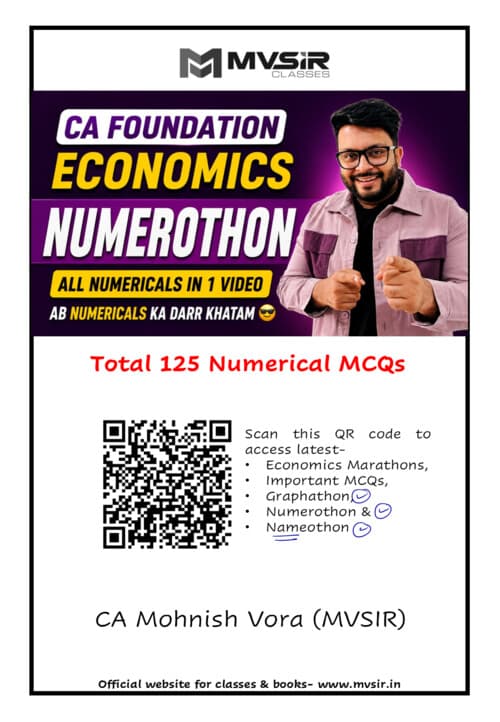First page of Eco ALL NUMERICALS by MV Sir At one Place If anybody wants PW, Vishwas Ca and Parag Sir Classes DM me to get