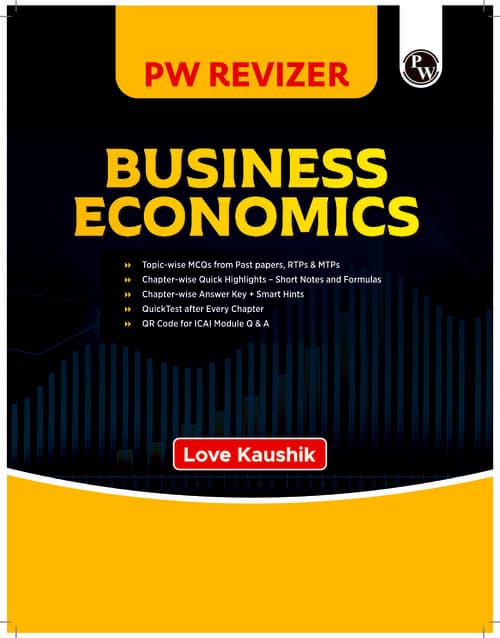 First page of Pw Business economics revizer by Love Kaushik
