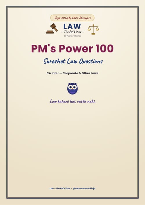 First page of CA INTER LAW SEP 2026 CA POONAM MAKHIJA MAM