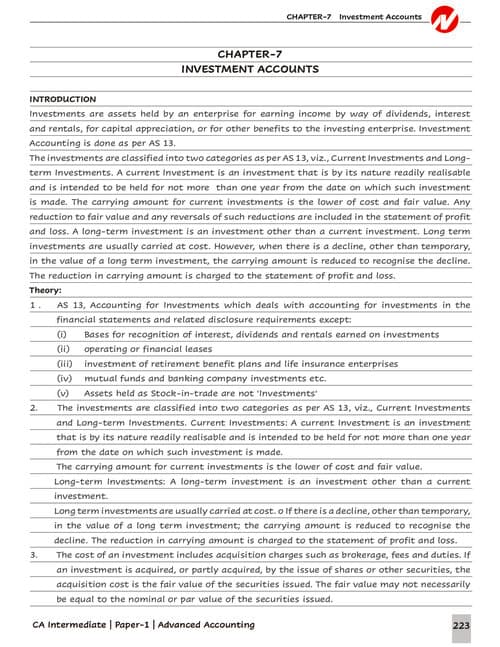 First page of Investment AS 13