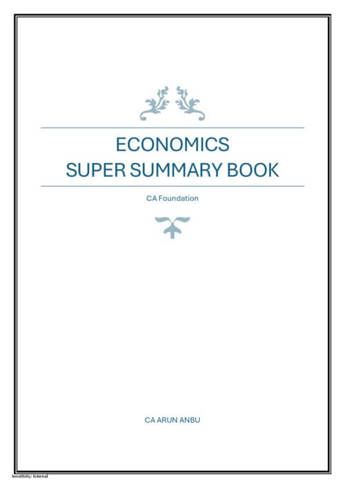 First page of Economic summary notes