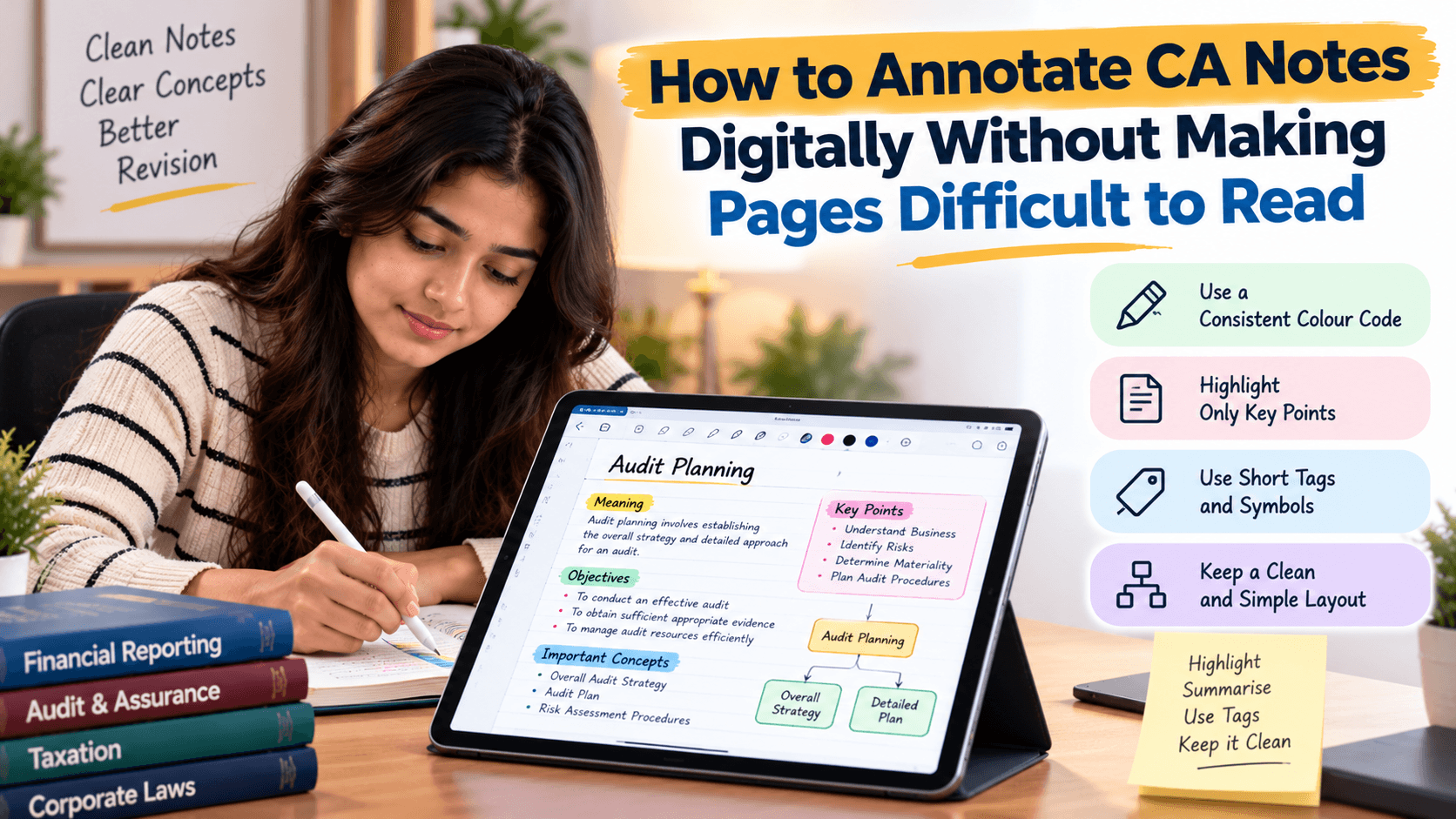 How to Annotate CA Notes Digitally Without Making Pages Difficult to Read
