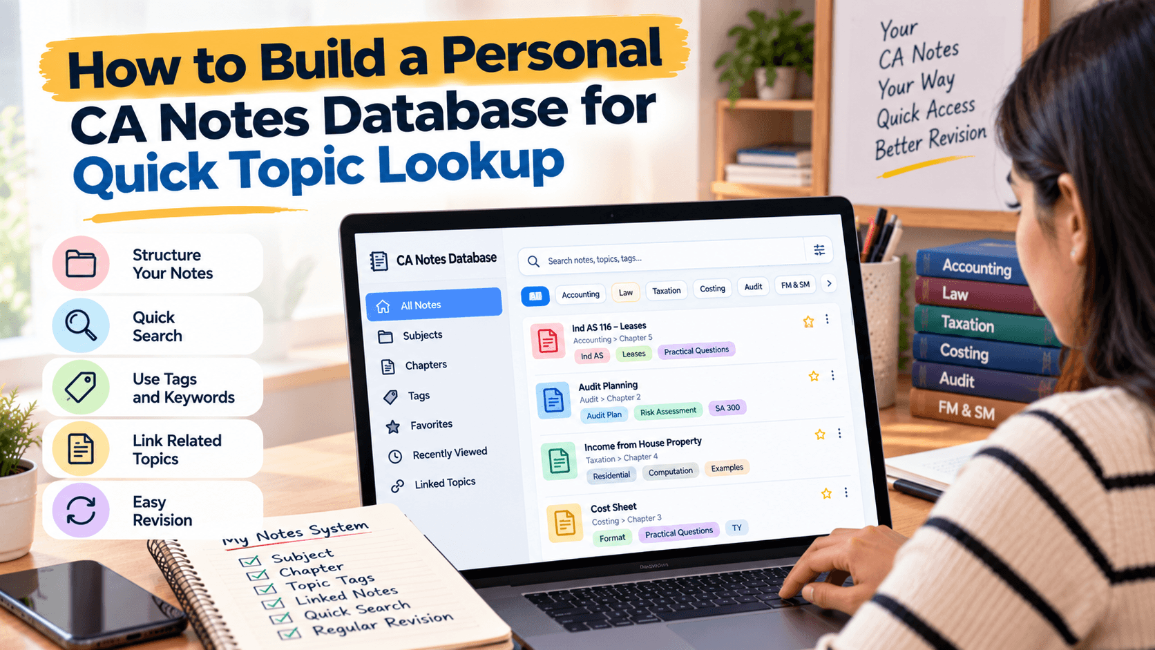 How to Build a Personal CA Notes Database for Quick Topic Lookup