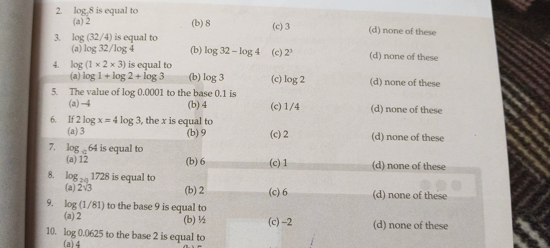 Image attached to the doubt: Plzz solve the 7 questions