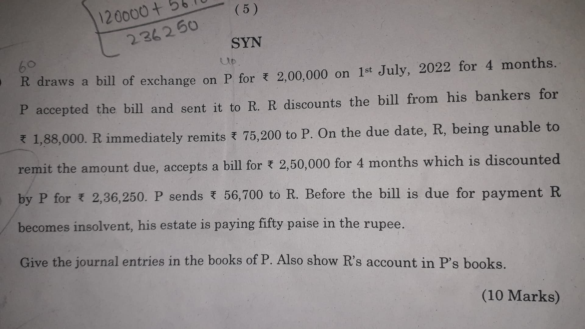 Image attached to the doubt: Can someone pls tell me how will i get the amount of discounting charges when…