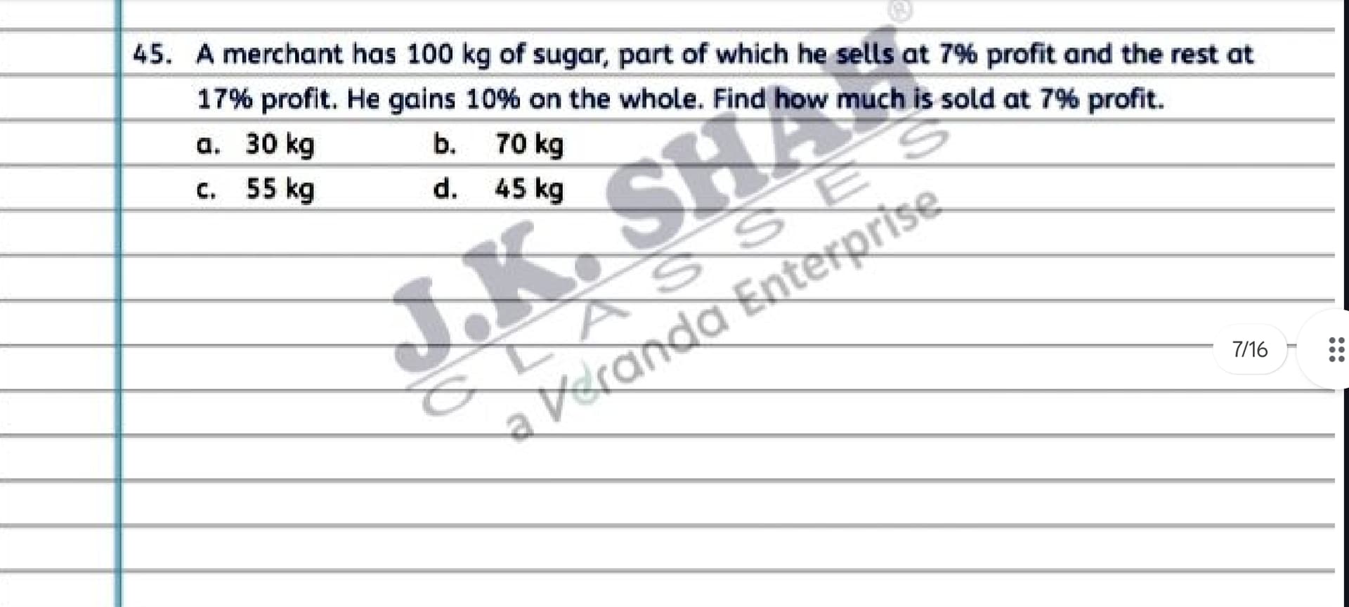 Image attached to the doubt: Doubt in chapter ratio proportion ca foundation