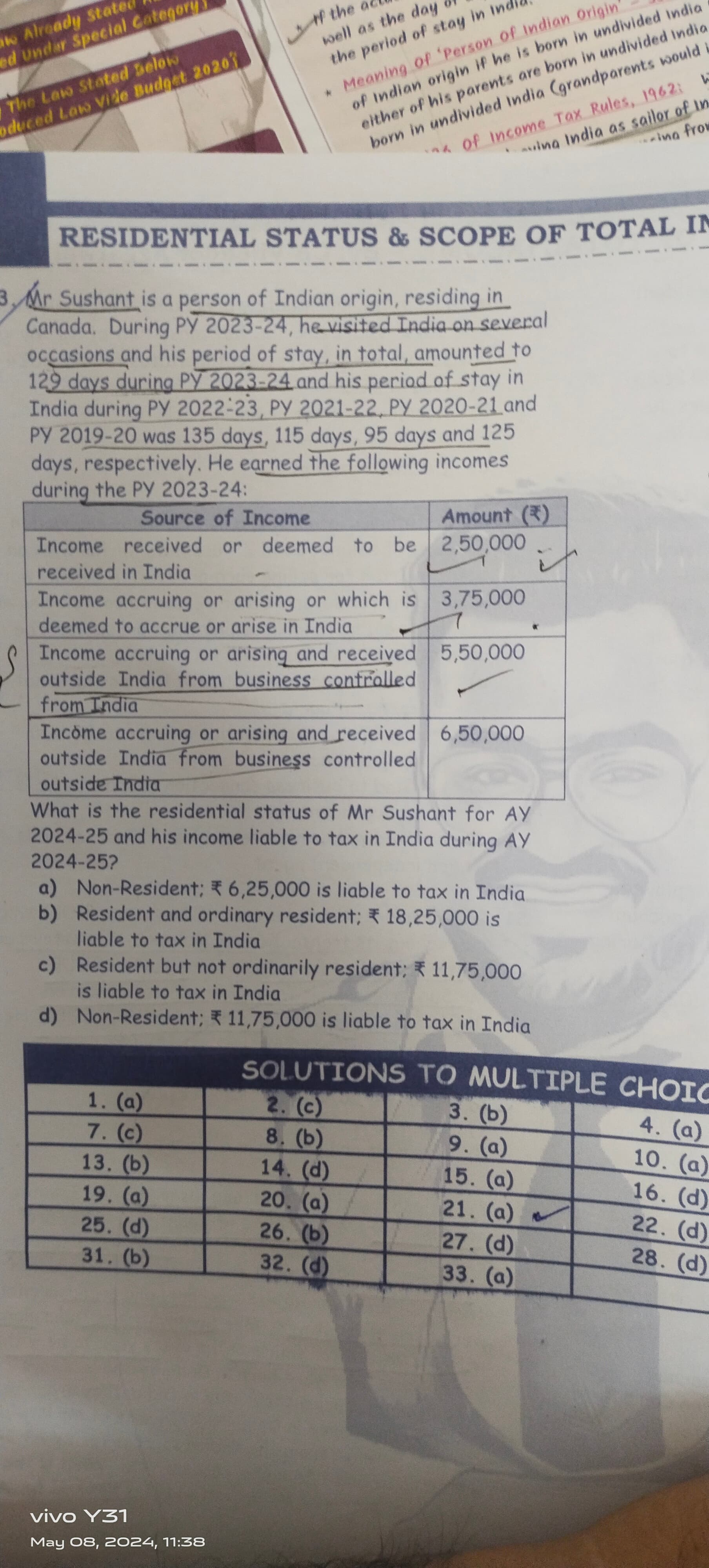 Image attached to the doubt: Plz explain 33 correct ans is option a