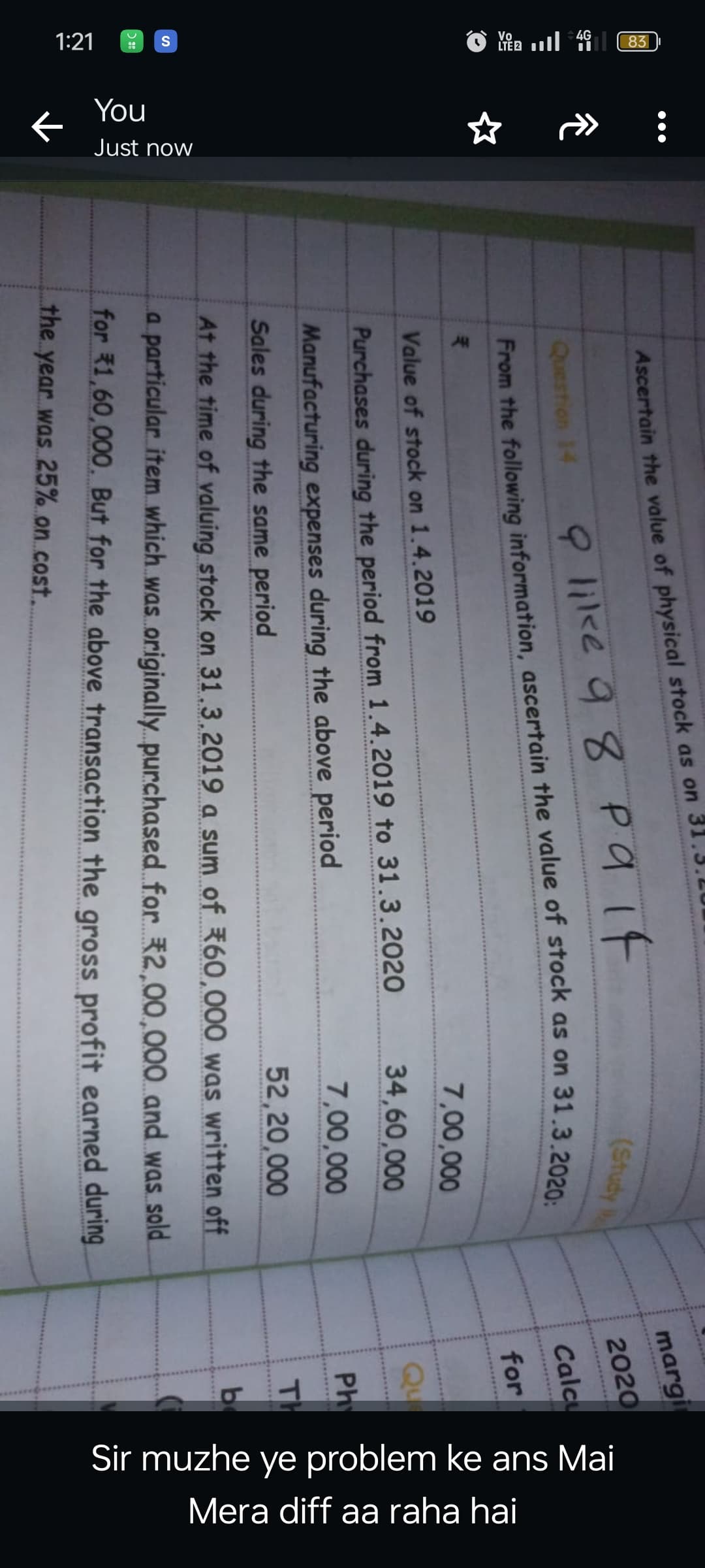 Image attached to the doubt: Solve this Question