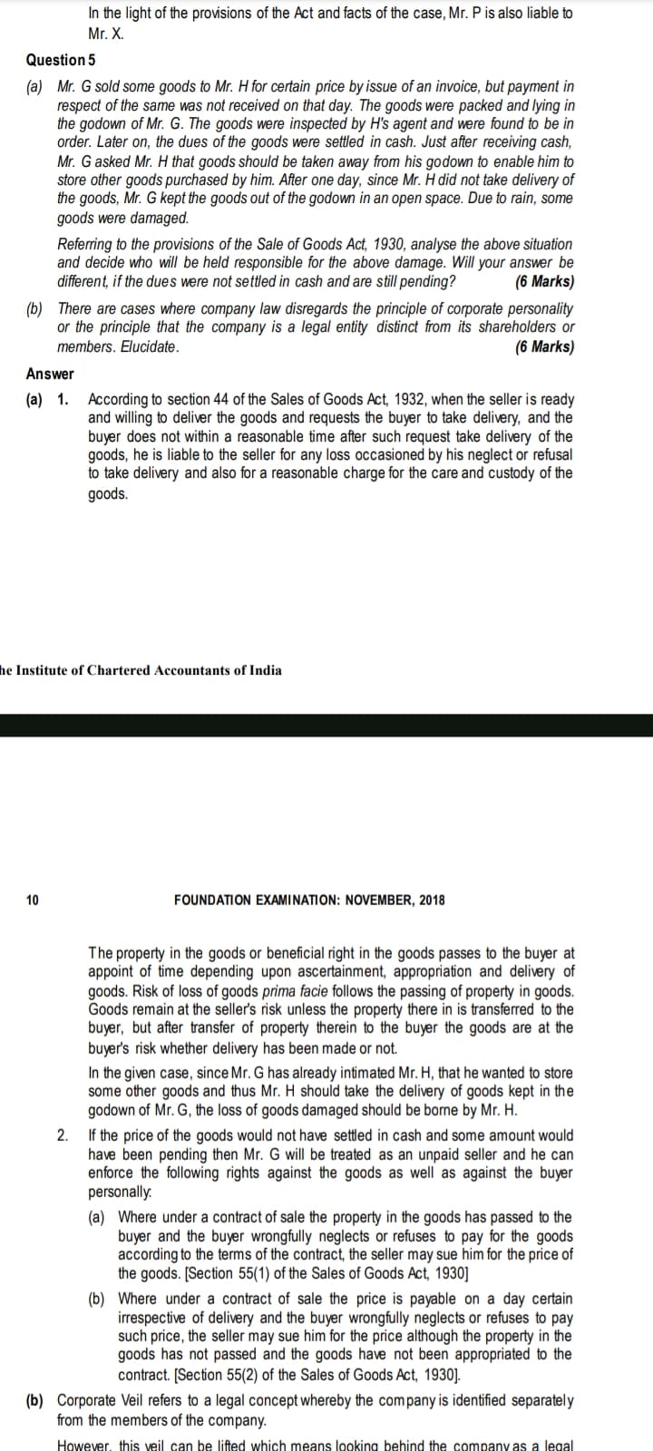 Image attached to the doubt: Anyone could tell me is this the correct answer to this question....to me its…